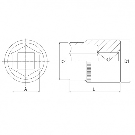JONNESWAY Головка торцевая 1/4"DR, 5 мм, длина 25 мм