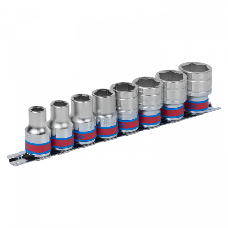 KING TONY Набор торцевых головок 1/2", шестигранные, 3/8"-7/8", 8 предметов 4510SR