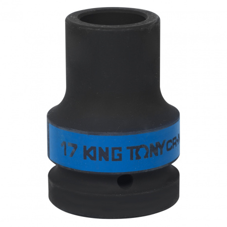 KING TONY Головка торцевая глубокая ударная четырехгранная 1", 17 мм, футорочная 