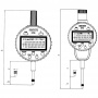 ASIMETO Измерительная головка цифровая IP65 0,01 мм, 0-12,7 мм / 0-0.5"
