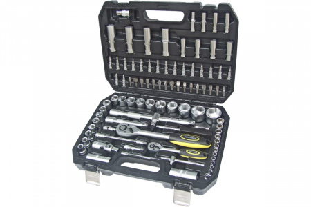 ЭВРИКА Набор торцевых головок 1/4"&1/2"DR 6-гранный, 94 предмета