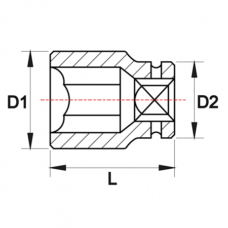 JONNESWAY Головка торцевая ударная 1/2"DR, 15 мм