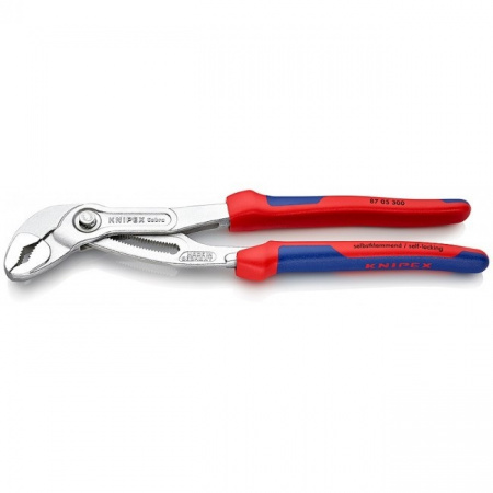 Knipex COBRA клещи переставные, зев 70 мм, длина 300 мм, хром, 2-комп ручки