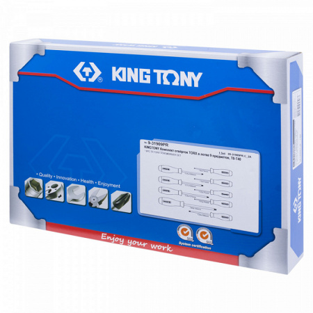 KING TONY Набор отверток TORX, ложемент, 9 предметов  