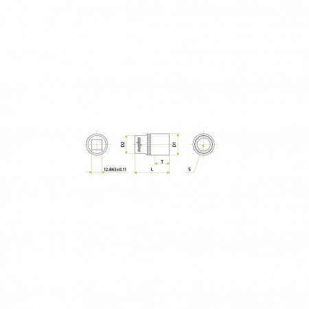 OMBRA Головка торцевая 12-гранная 1/2"DR, 30 мм