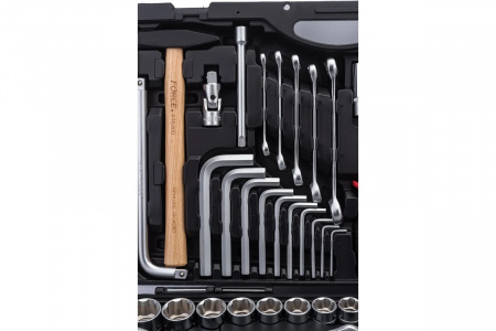 FORCE Набор инструмента 1/4"&3/8"&1/2" Surface  головки 4-32 мм, E4-E20, 142 пр
