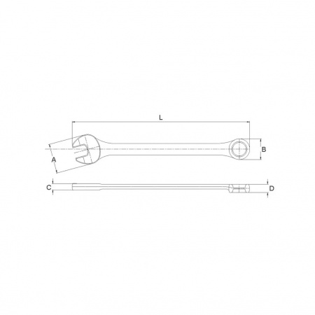 Licota Ключ комбинированный, рожковый/накидной, 44 мм, длина 500 мм