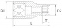 Licota Головка торцевая 1/4" E6