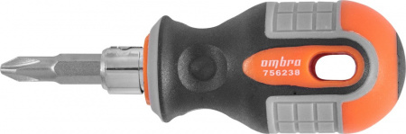OMBRA Отвертка стержневая двусторонняя ROUND GRIP, РН2,SL6x38 мм