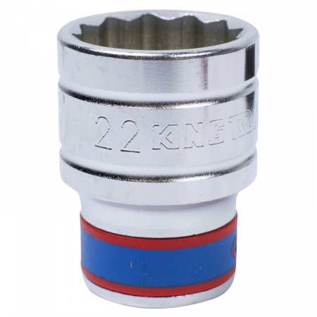 KING TONY Головка торцевая стандартная двенадцатигранная 1/2", 22 мм