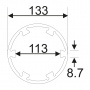 JTC Головка для задней гайки дифференциала, d=133 мм (MERCEDES, MAN) 