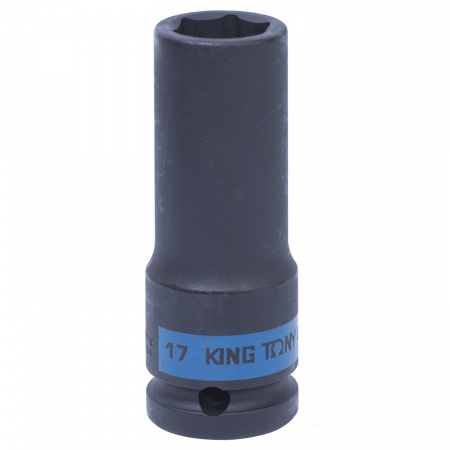 KING TONY Головка торцевая ударная глубокая шестигранная 1/2", 17 мм 