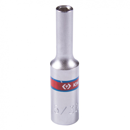 KING TONY Головка торцевая глубокая шестигранная 1/4", 5/32", дюймовая