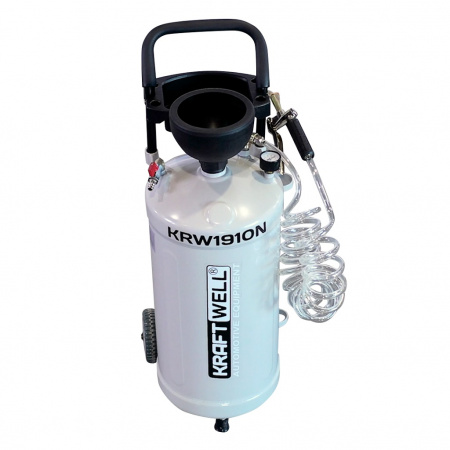 KraftWell Нагнетатель масла мобильный, с пневмоприводом, 30 л.,с механическим пистолетом.