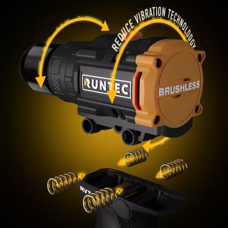 RUNTEC PRO Гайковерт ударный аккумуляторный 3/4", 20В, 2*6Ач, 1600Нм