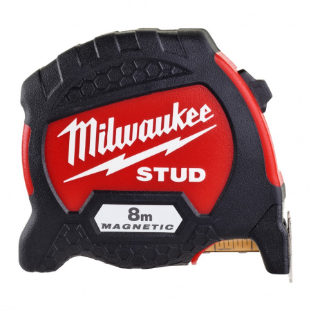 MILWAUKEE Рулетка PREMIUM магнитная STUD GEN II 8 м (ширина полотна 33 мм)