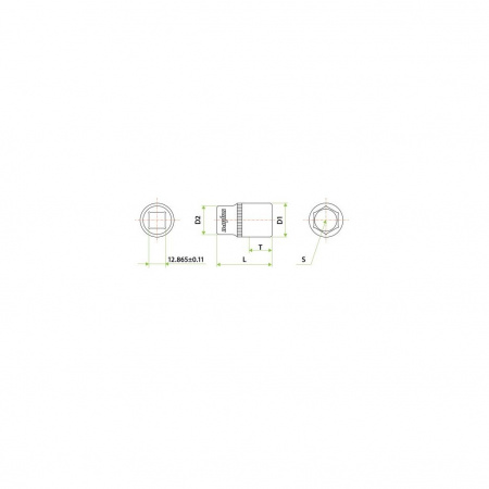 OMBRA Головка торцевая 1/2"DR, 13 мм