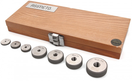 ASIMETO Калибр-кольца резьбовые ПР в наборе M3-M12