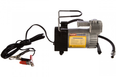 MEGAPOWER Компрессор M-10001 поршневой 150PSI (45 л/мин, 23А) с дефлятором, длинный шланг, 12V