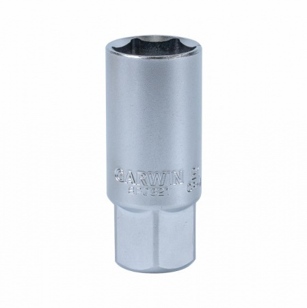GARWIN PRO Головка торцевая, 6-гранная, глубокая, свечная, 1/2", 21 мм