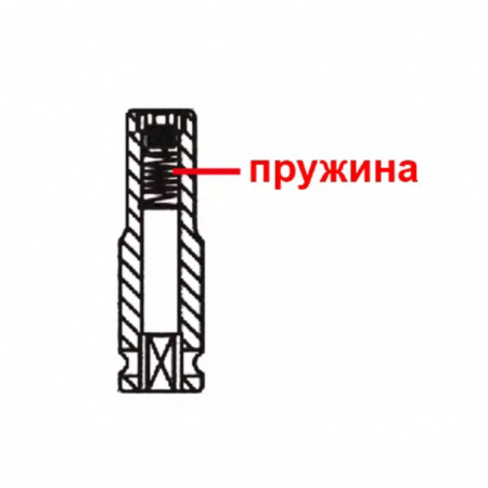 Licota Головка торцевая ударная глубокая с магнитом, 3/8", 6-гранная, 16 мм
