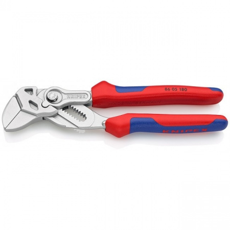 Knipex Клещи переставные-гаечный ключ, зев 40 мм, длина 180 мм, хром, 2-комп ручки