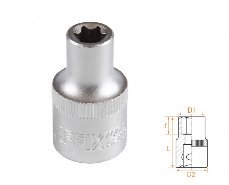 AFFIX Головка торцевая TORX Е-стандарт 1/2", E10