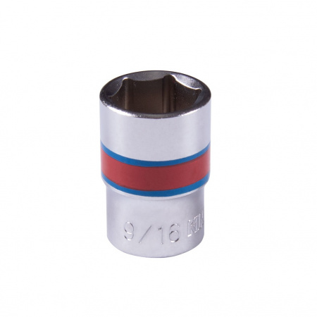KING TONY Головка торцевая стандартная шестигранная 3/8", 9/16", дюймовая