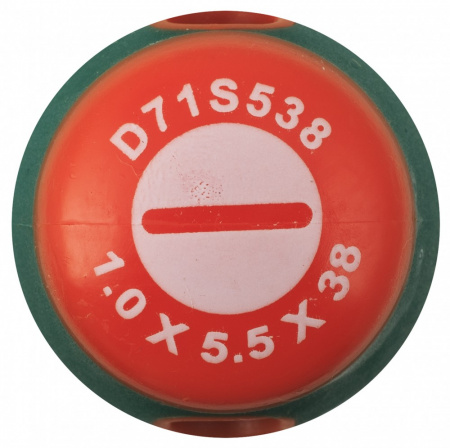 Jonnesway Отвертка стержневая шлицевая ANTI-SLIP GRIP, SL5.5х38 мм