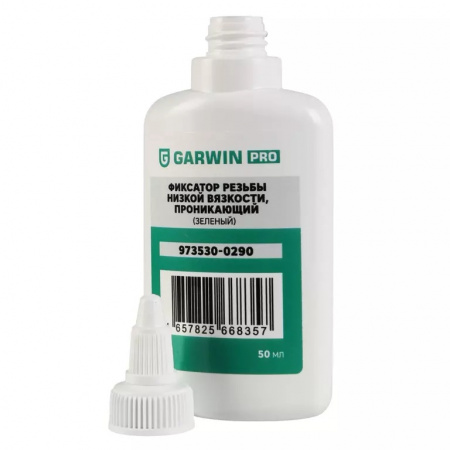 GARWIN PRO Фиксатор резьбы низкой вязкости, проникающий (зеленый), 50 мл