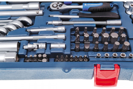 СТАНКОИМПОРТ Набор инструмента 1/2" и 1/4", головки, ключи, + ручка с магнитом, 147 предметов