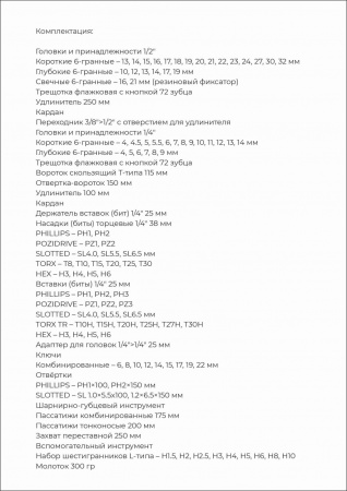 TOLSEN Набор инструментов универсальный, 116 предметов