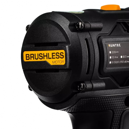 RUNTEC PRO Дрель-шуруповерт ударная аккумуляторная 13 мм, 20 В, 55 Нм, 1950 об/мин, 2*2 Ач