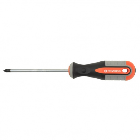 Ombra Отвертка стержневая крестовая ROUND GRIP, PH1x100 мм 