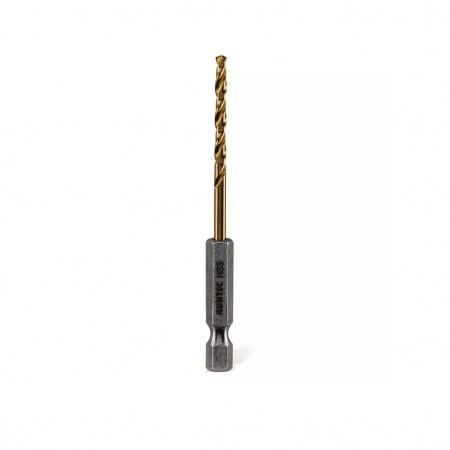 RUNTEC Сверло по металлу HSS-TiN 3 x 80 мм 1/4" HEX - E (6.35 мм)