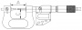 ASIMETO Микрометр для зубчатых колес цифровой IP65 0,001 мм, 0-25 мм