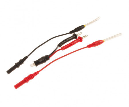 JTC Щуп тестовый с LED-индикацией 2 шт (красный и черный)