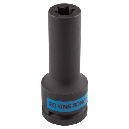 KING TONY Головка торцевая ударная глубокая TORX Е-стандарт 3/4", E20, L = 110 мм 647520M