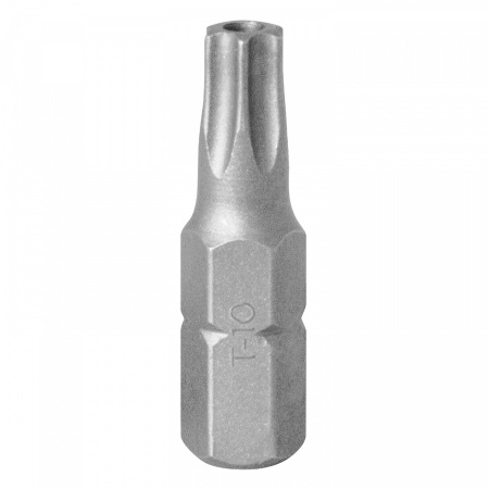 KING TONY Вставка (бита) торцевая 1/4", TORX, T10, L = 25, с отверстием 102510U