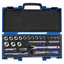 KING TONY Набор торцевых головок с принадлежностями 3/8", двенадцатигранные, 6-24 мм, 23 предмета