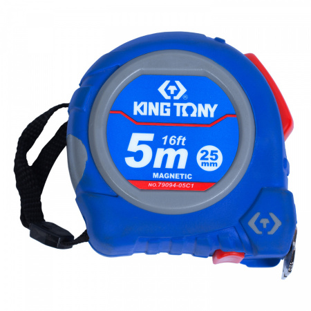 KING TONY Рулетка измерительная 5мХ25мм, магнитный крюк