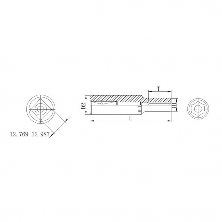 Thorvik Головка торцевая глубокая 3/8" DR, 18 мм