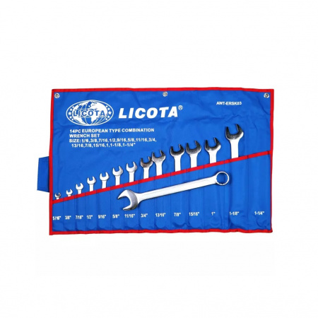 Licota Набор ключей комбинированных дюймовых 14 предметов 5/16-1-1/4"
