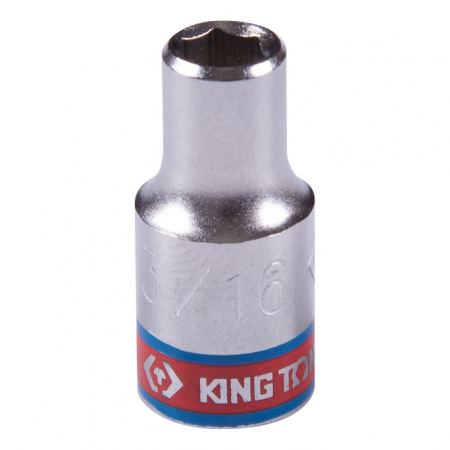 KING TONY Головка торцевая стандартная шестигранная 1/4", 3/16", дюймовая