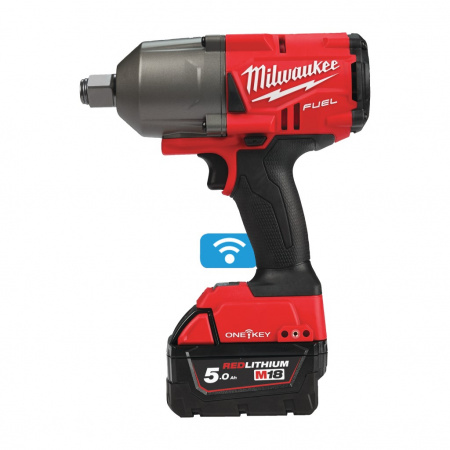 MILWAUKEE Гайковерт ударный аккумуляторный M18 ONEFHIWF34-502X ONE-KEY™ 3/4", 2034 Нм, 2*5 Ач