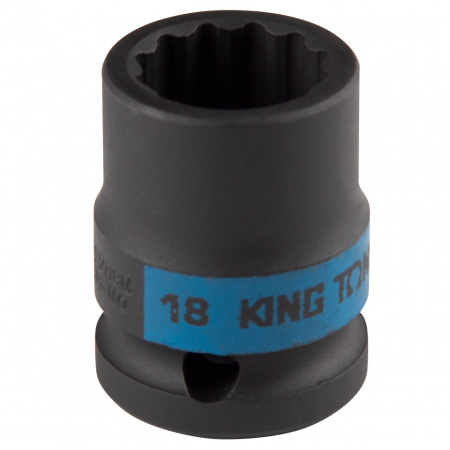KING TONY Головка торцевая ударная двенадцатигранная 1/2", 18 мм